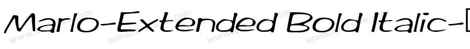 Marlo-Extended Bold Italic字体转换